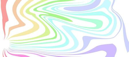 abstract flowing colorful rainbow wavy lines background vector