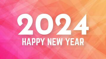 2024 Happy New Year on colorful background vector