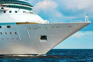 Luxury cruise liner underway. Tour travel and spa services photo