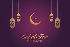 vector eid Mubarak islámico nuevo año antecedentes con velas y Luna