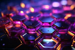 AI generated Abstract fluid 3d render holographic iridescent neon curved wave in motion dark background. Gradient design element for banners, backgrounds, wallpapers and covers. photo