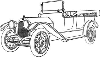 Building an Automobile Step 23 is Finished Car, vintage illustration. vector