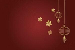 Chinese Lunar New Year festival 2024 celebration, Happy New Year background decorative elements. vector