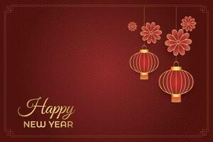 Chinese Lunar New Year festival 2024 celebration, Happy New Year background decorative elements. vector