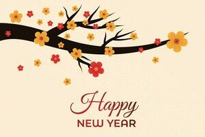 Chinese Lunar New Year festival 2024 celebration, Happy New Year background decorative elements. vector