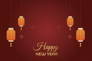 Chinese Lunar New Year festival 2024 celebration, Happy New Year background decorative elements. vector