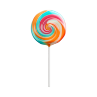 AI generated Lollipop different colors set isolated on transparent background png