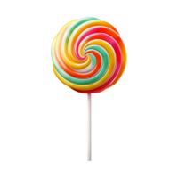 AI generated Lollipop different colors set isolated on transparent background png