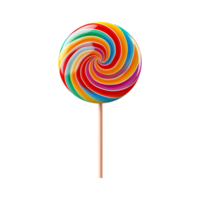 AI generated Lollipop different colors set isolated on transparent background png