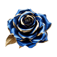ai generiert Blau Rose Blume 3d machen isoliert auf transparent Hintergrund png