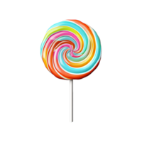 AI generated Lollipop different colors set isolated on transparent background png