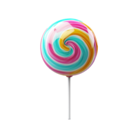 AI generated Lollipop different colors set isolated on transparent background png