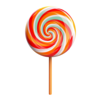 AI generated Lollipop different colors set isolated on transparent background png