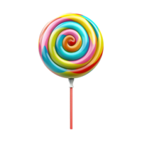 AI generated Lollipop different colors set isolated on transparent background png