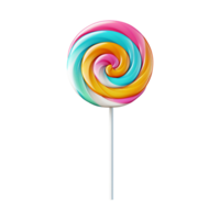 AI generated Lollipop different colors set isolated on transparent background png