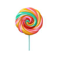 AI generated Lollipop different colors set isolated on transparent background png