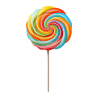 AI generated Lollipop different colors set isolated on transparent background png