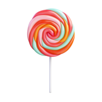 AI generated Lollipop different colors set isolated on transparent background png