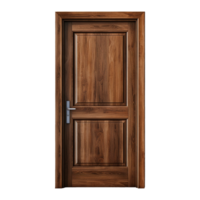 AI generated Wooden door isolated on transparent background generative ai png