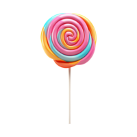 AI generated Lollipop different colors set isolated on transparent background png