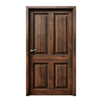 AI generated Wooden door isolated on transparent background generative ai png