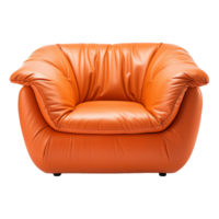 AI generated Sofa chair in 3d rendering chair isolated on transparent background png