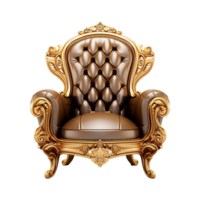 AI generated Sofa chair in 3d rendering chair isolated on transparent background png
