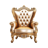 AI generated Sofa chair in 3d rendering chair isolated on transparent background png