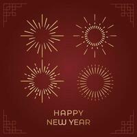 Chinese Lunar New Year festival 2024 celebration, Happy New Year background decorative elements. vector