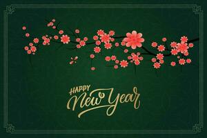 Chinese Lunar New Year festival 2024 celebration, Happy New Year background decorative elements. vector