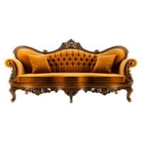 AI generated Sofa chair in 3d rendering chair isolated on transparent background png