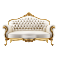AI generated Sofa chair in 3d rendering chair isolated on transparent background png