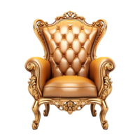 AI generated Sofa chair in 3d rendering chair isolated on transparent background png