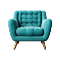 AI generated Sofa chair in 3d rendering chair isolated on transparent background png