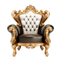 AI generated Sofa chair in 3d rendering chair isolated on transparent background png