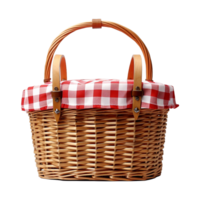 AI generated Isometric picnic basket isolated on transparent background png