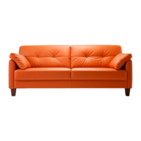 AI generated Sofa chair in 3d rendering chair isolated on transparent background png
