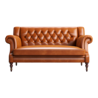 AI generated Sofa chair in 3d rendering chair isolated on transparent background png