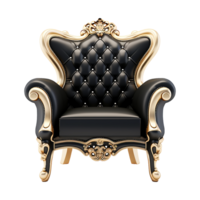 AI generated Sofa chair in 3d rendering chair isolated on transparent background png