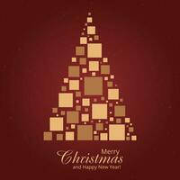 Merry Christmas background and Christmas tree graphic vector elements stacked with elements