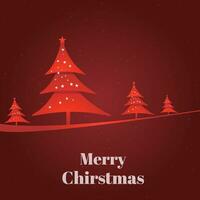 Merry Christmas background and Christmas tree graphic vector elements stacked with elements