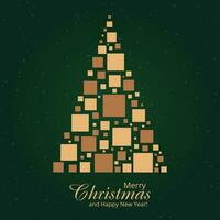 Merry Christmas background and Christmas tree graphic vector elements stacked with elements