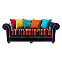 AI generated Sofa chair in 3d rendering chair isolated on transparent background png