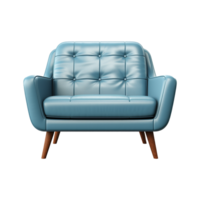 AI generated Sofa chair in 3d rendering chair isolated on transparent background png