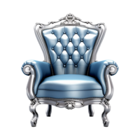 AI generated Sofa chair in 3d rendering chair isolated on transparent background png