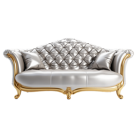 AI generated Sofa chair in 3d rendering chair isolated on transparent background png