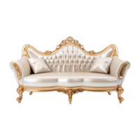 AI generated Sofa chair in 3d rendering chair isolated on transparent background png