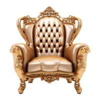 AI generated Sofa chair in 3d rendering chair isolated on transparent background png