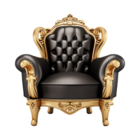 AI generated Sofa chair in 3d rendering chair isolated on transparent background png