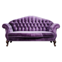 AI generated Sofa chair in 3d rendering chair isolated on transparent background png